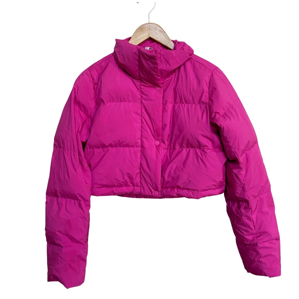 Lululemon Wunder Puff Cropped Jacket Sonic Pink Puffer Coat Size 2 LW4C88S